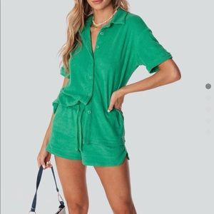Edikted Bronti Terry Shirt and Shorts Set